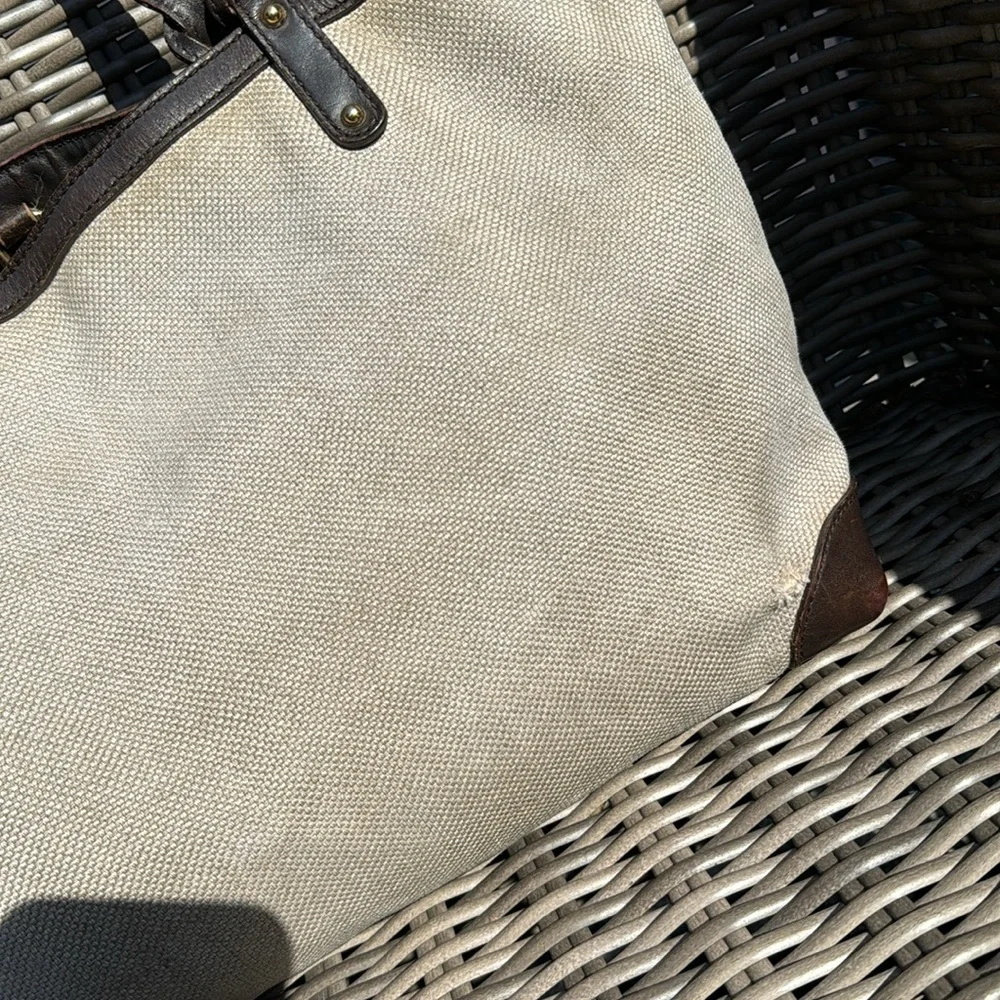 Summer Must Have Auth Gucci Canvas & Leather Tote - Picture 9 of 17